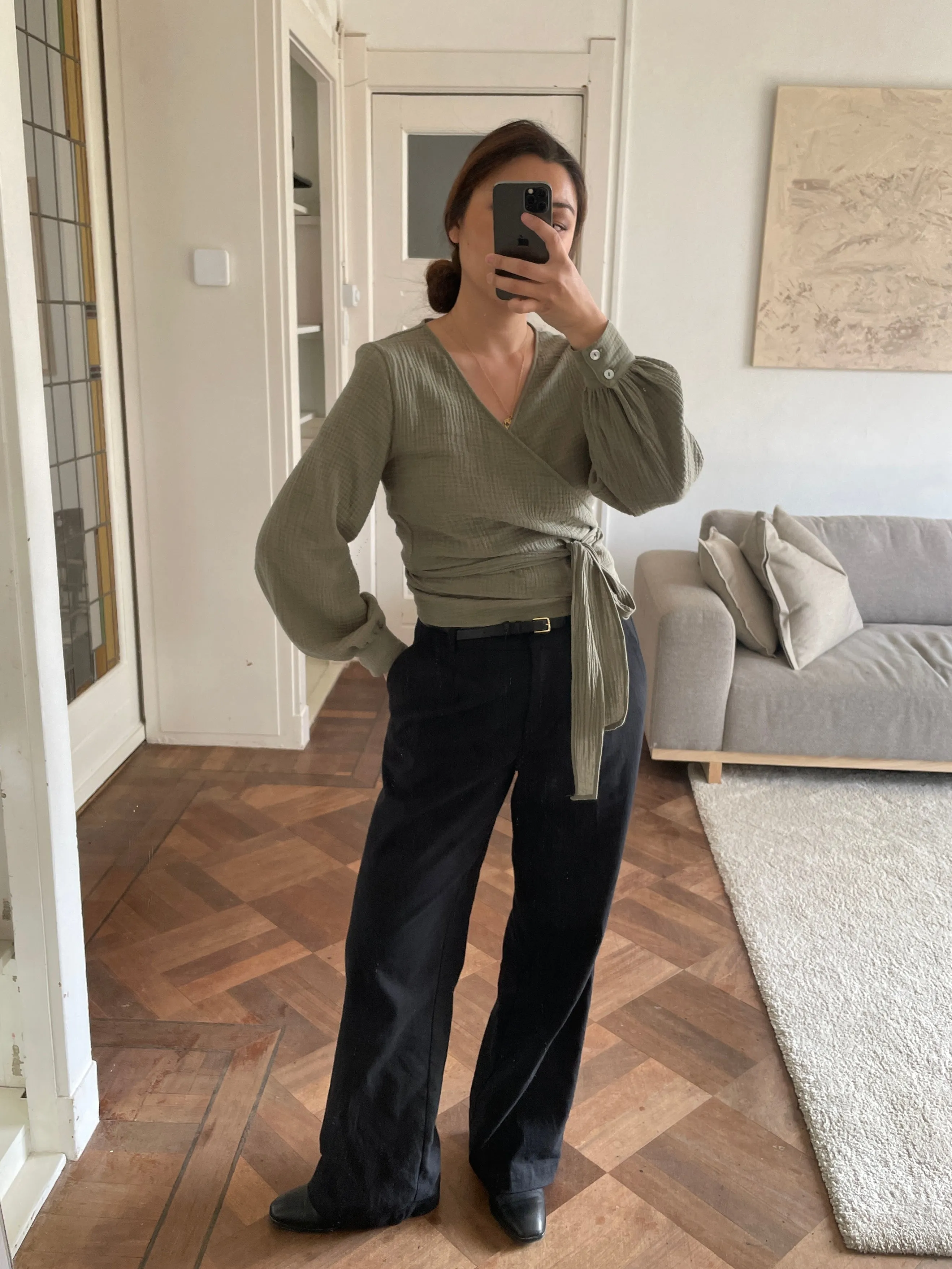 Suki Wrap Blouse - Green