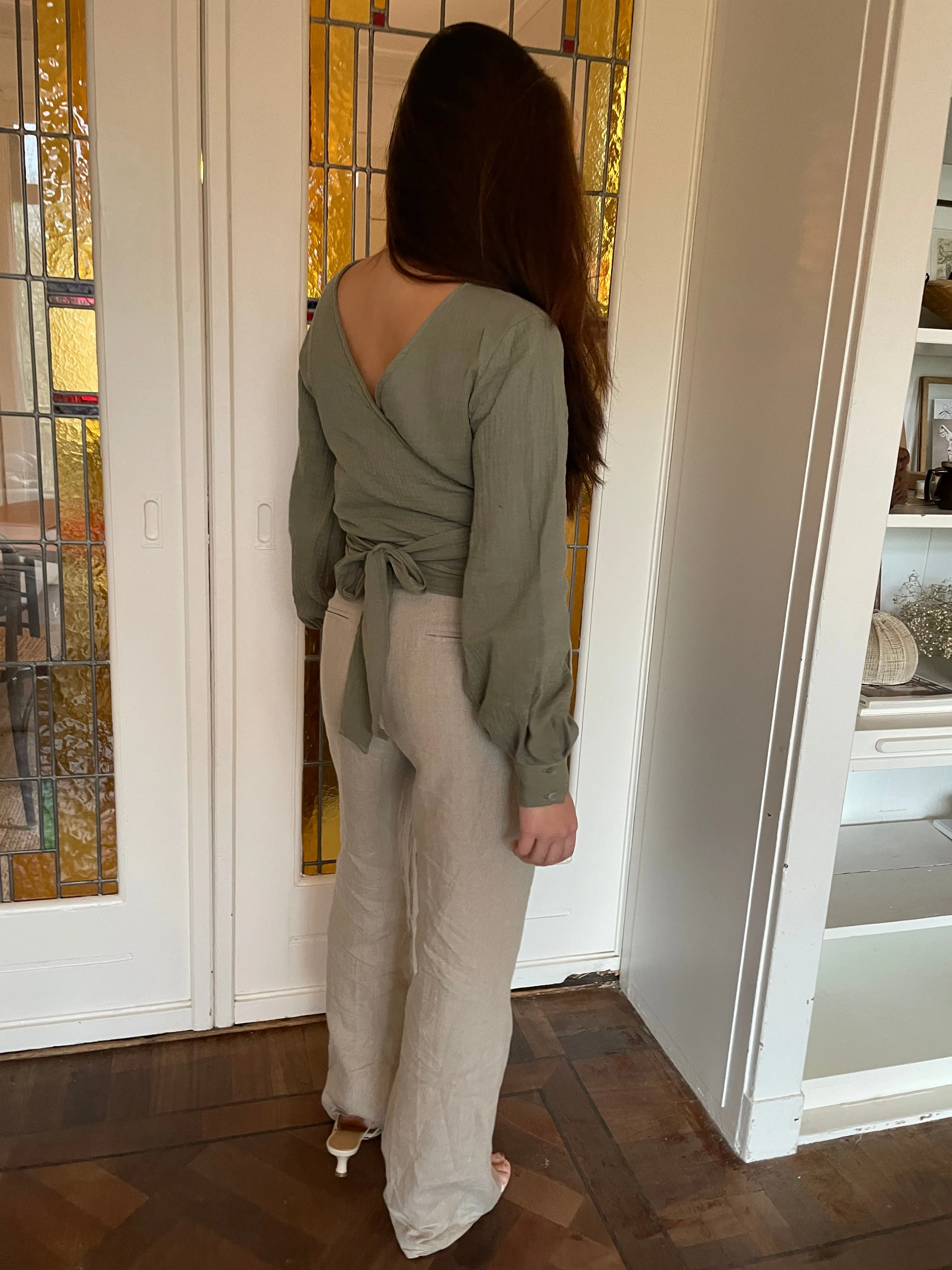 Suki Wrap Blouse - Green