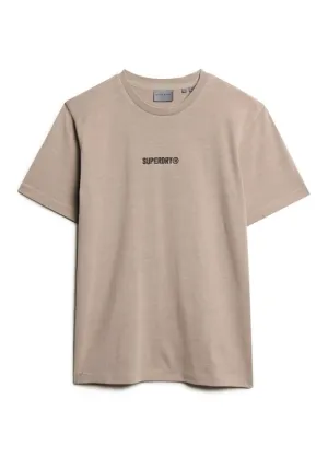 SUPERDRY Micro Logo Graphic Loose T-Shirt - Deep Beige