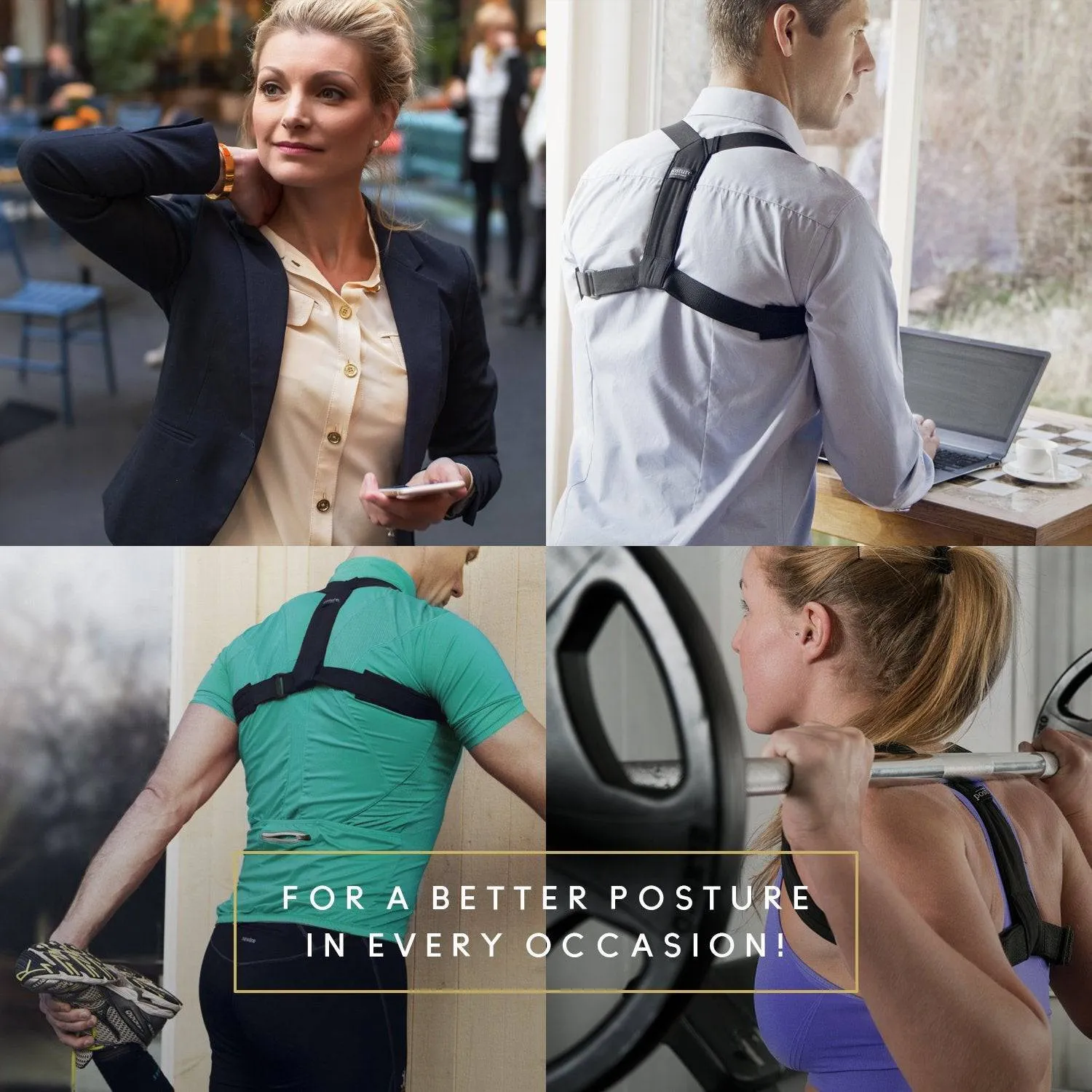 Swedish Posture - Flexi, Shoulder Muscles Support, Comfortable Adjustable Shoulder Brace, Posture Corrector for Men and Women