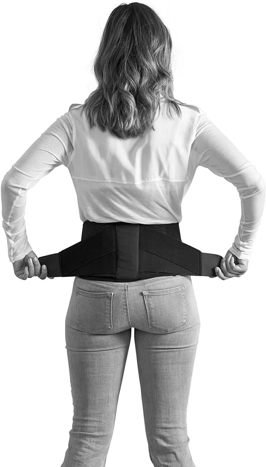 Swedish Posture Stabilize Lower Back Support Belt - Relieves Back Pain - with Removable Pad for Heat or Cold Therapy