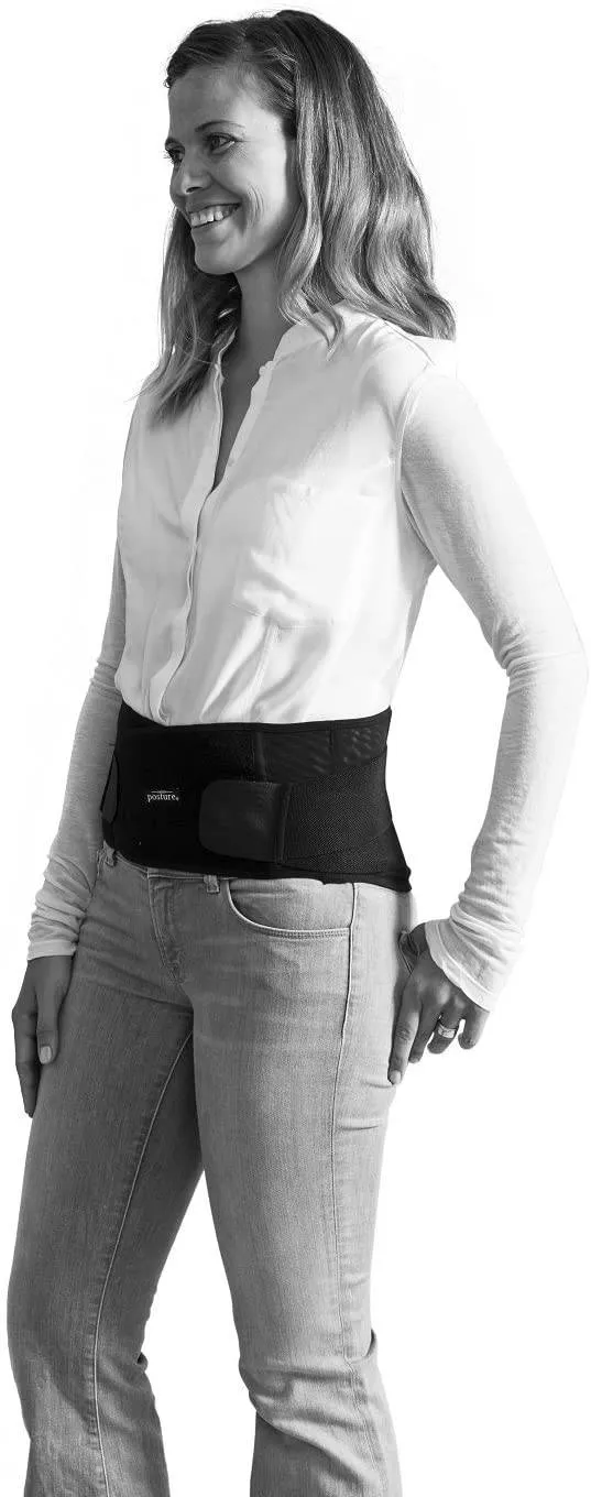 Swedish Posture Stabilize Lower Back Support Belt - Relieves Back Pain - with Removable Pad for Heat or Cold Therapy