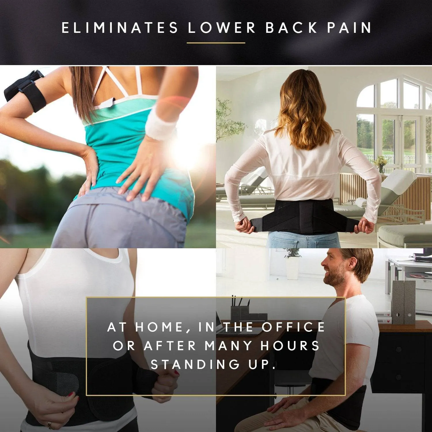 Swedish Posture Stabilize Lower Back Support Corrector Belt (M)