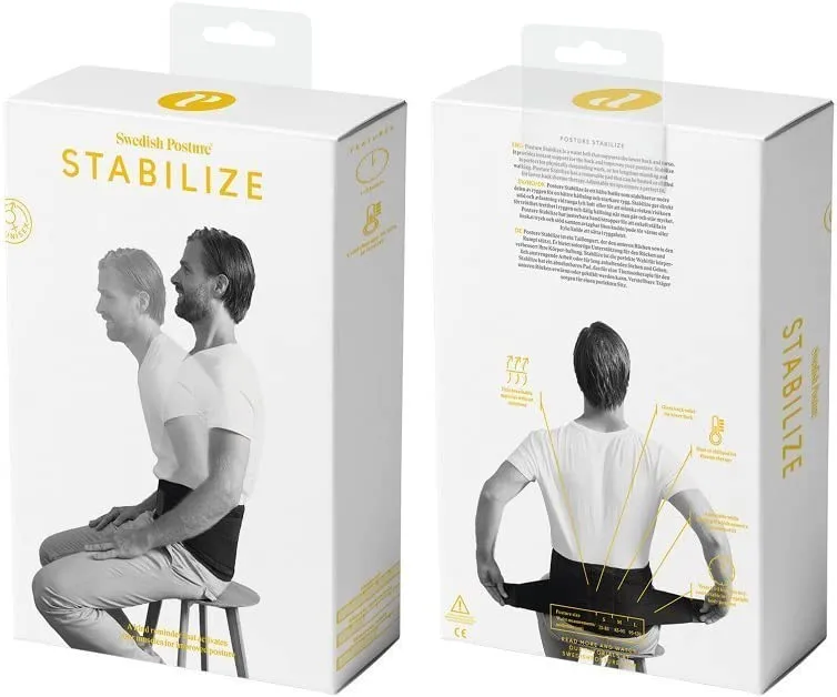 Swedish Posture Stabilize Lower Back Support Corrector Belt (M)