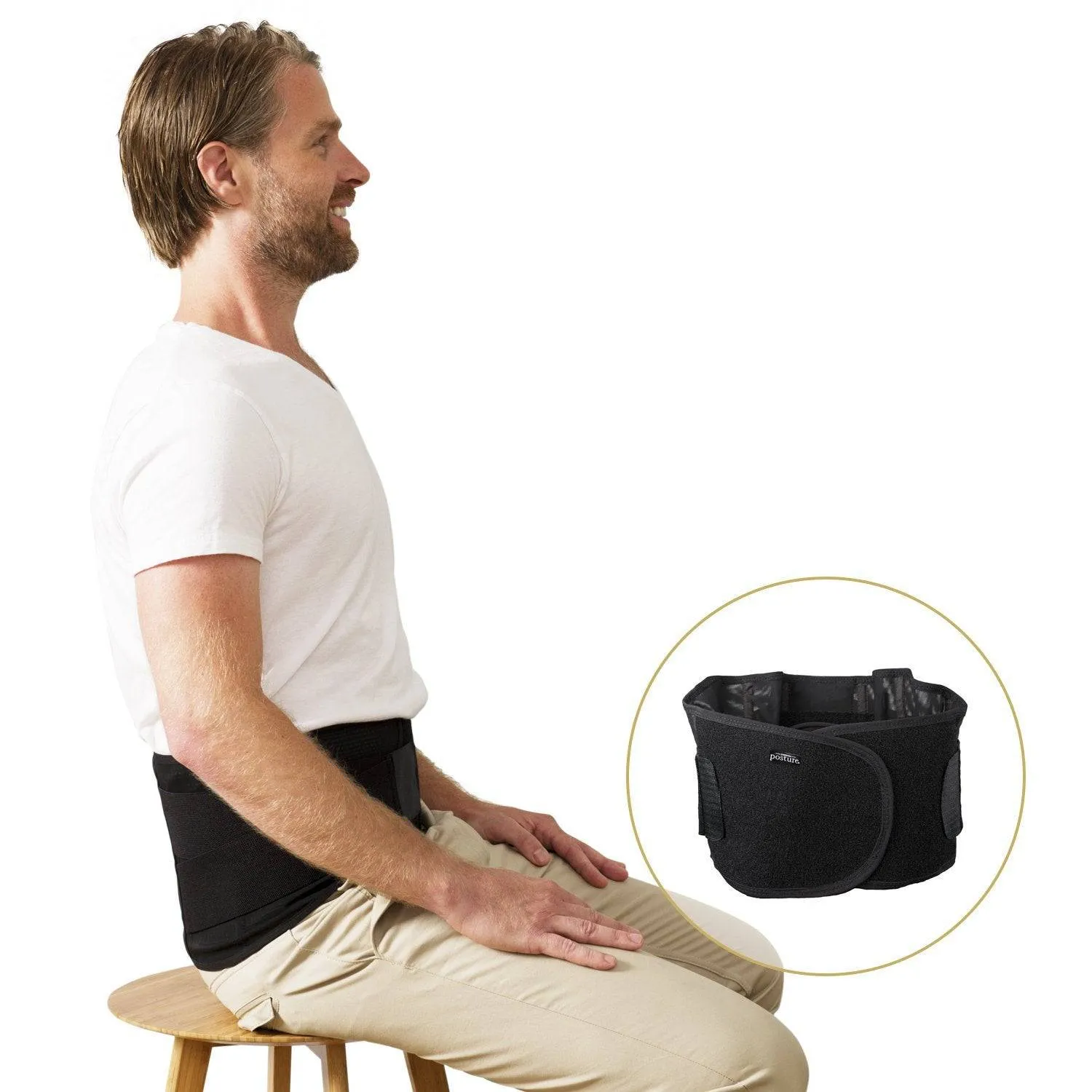 Swedish Posture Stabilize Lower Back Support Corrector Belt (M)