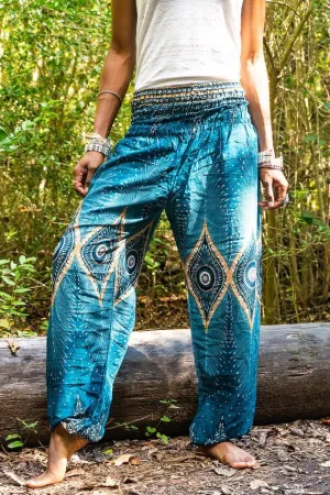Teal Peacock Pants