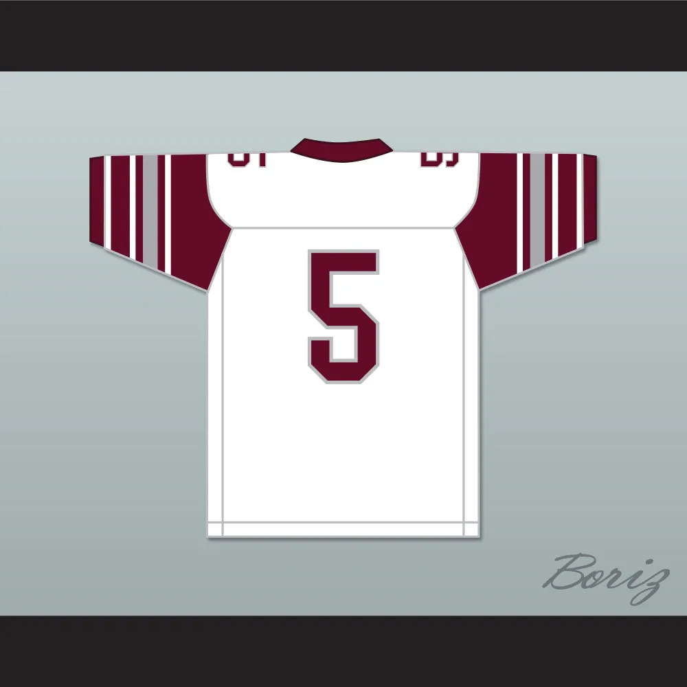 Tee Higgins 5 Oak Ridge High School Wildcats White Football Jersey 1