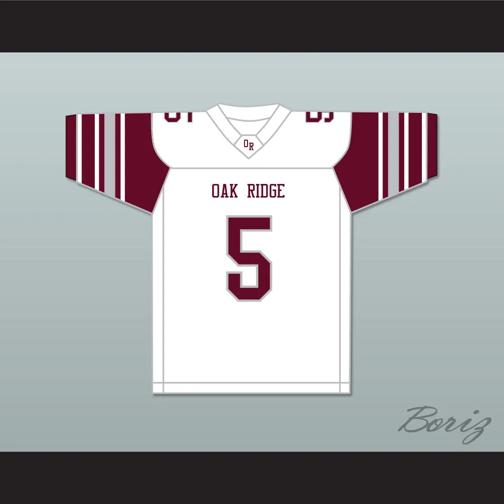 Tee Higgins 5 Oak Ridge High School Wildcats White Football Jersey 1