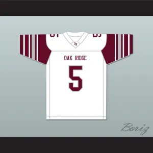 Tee Higgins 5 Oak Ridge High School Wildcats White Football Jersey 2