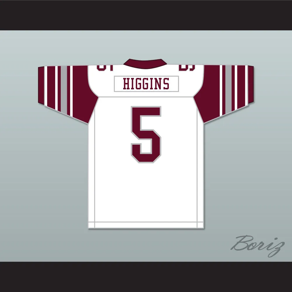 Tee Higgins 5 Oak Ridge High School Wildcats White Football Jersey 2