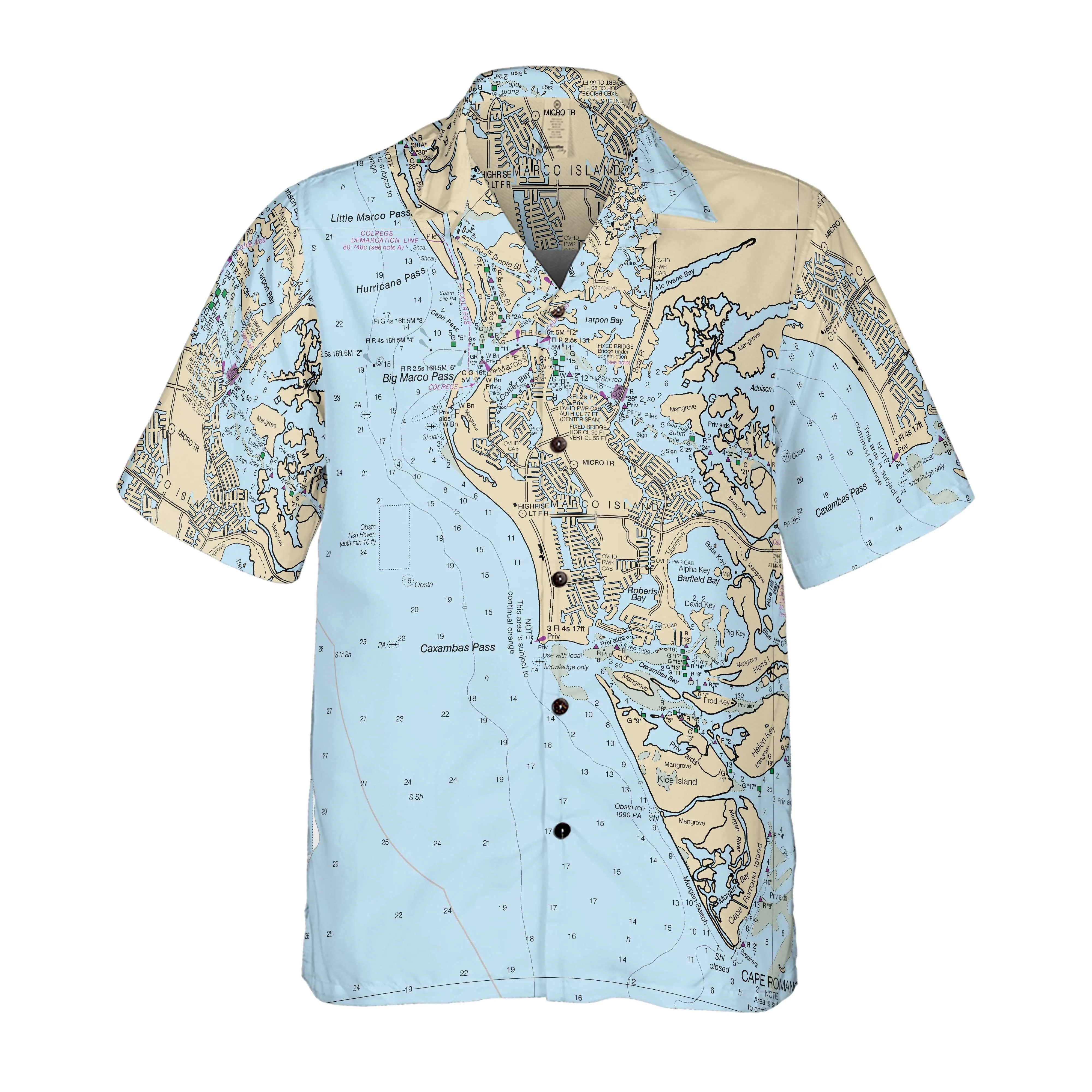 The Marco Island Coconut Button Camp Shirt