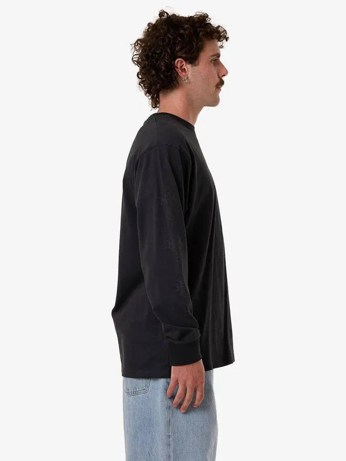 THRILLS FILTER OVERSIZE FIT LONG SLEEVE TEE FADED BLACK
