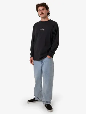 THRILLS FILTER OVERSIZE FIT LONG SLEEVE TEE FADED BLACK