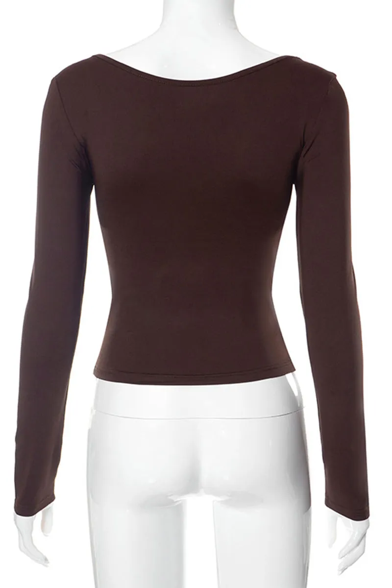 TL0394 Scoop Neck Basic Shirt