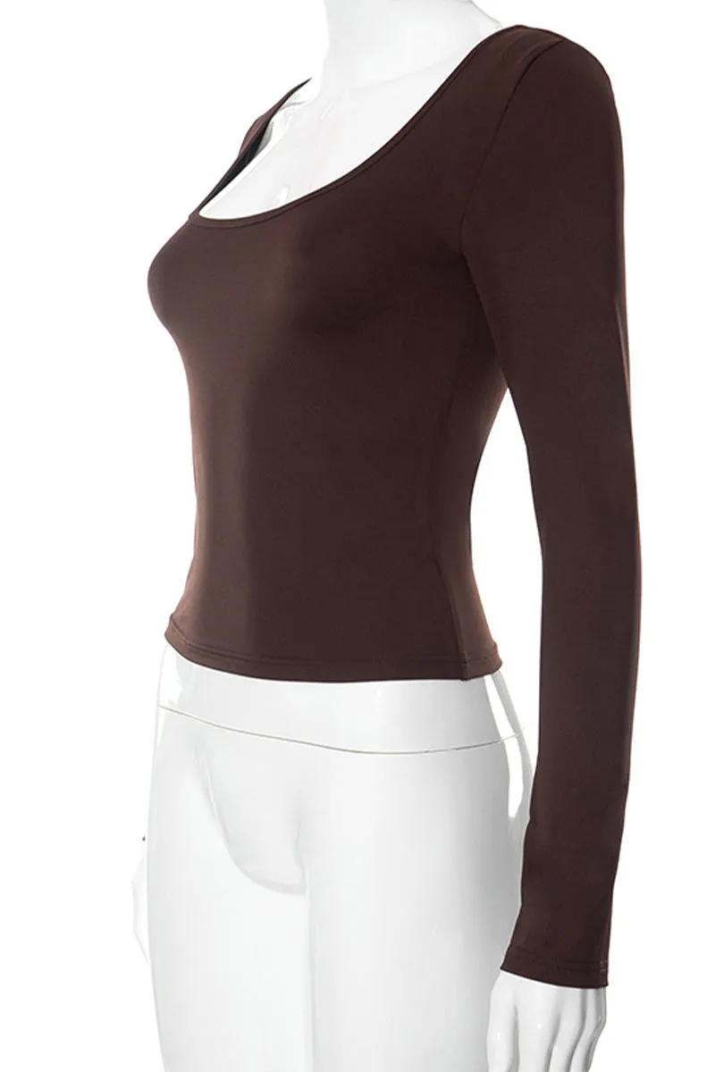 TL0394 Scoop Neck Basic Shirt