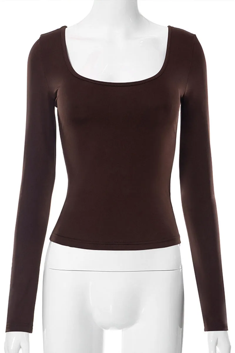 TL0394 Scoop Neck Basic Shirt