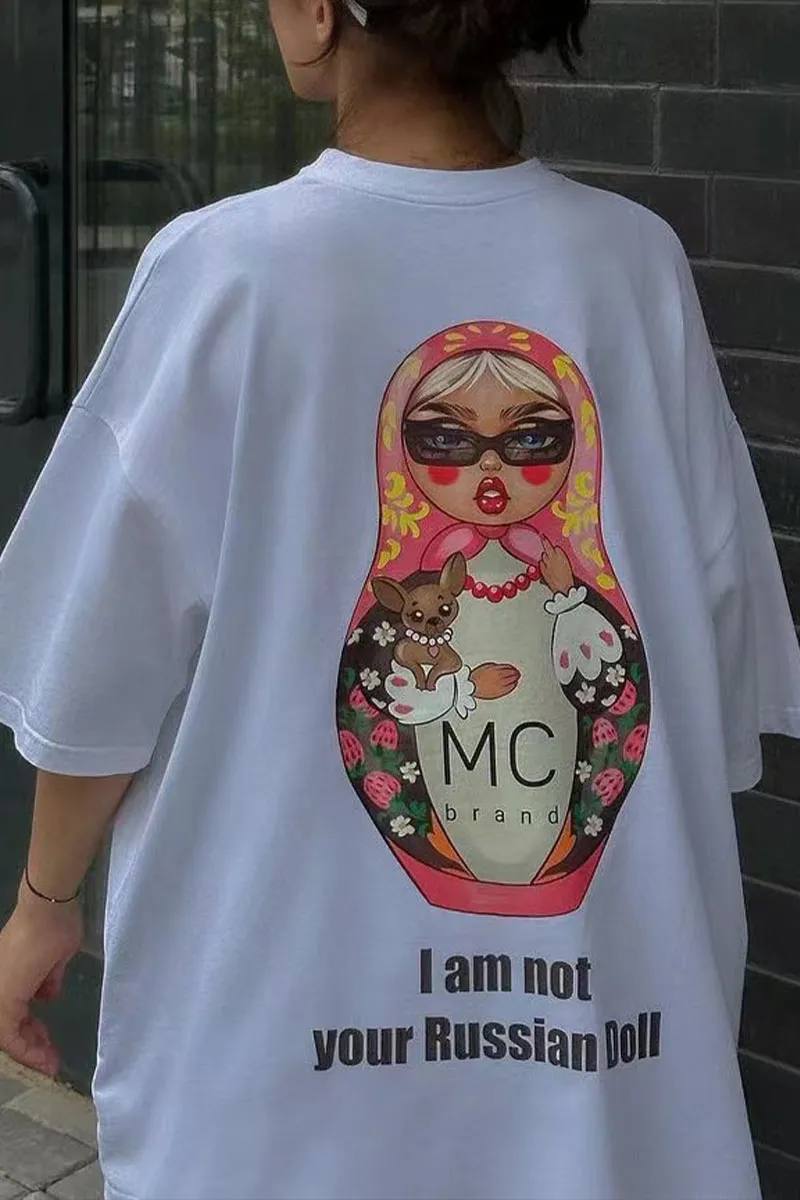 TM0260 Graphic Oversized Tee