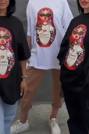 TM0260 Graphic Oversized Tee
