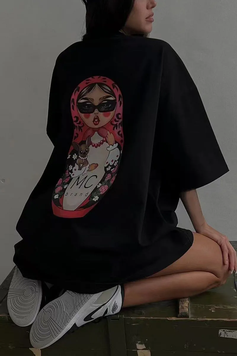 TM0260 Graphic Oversized Tee