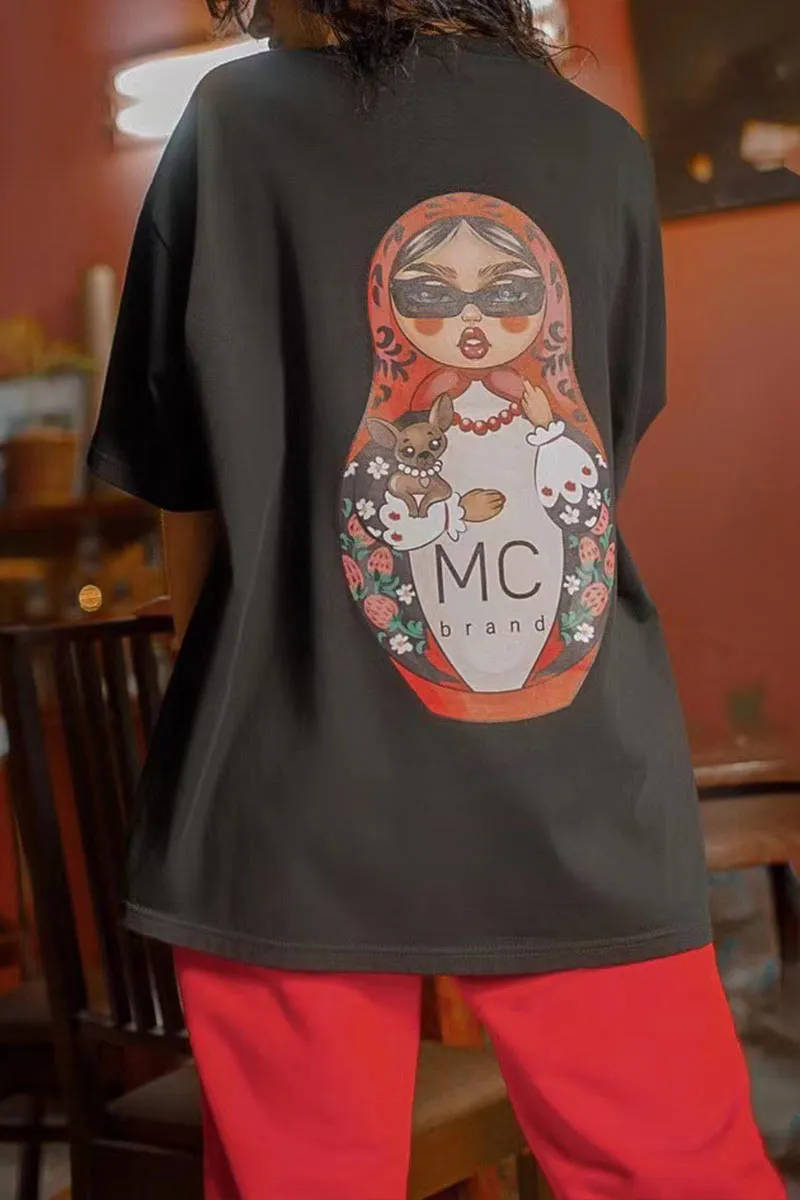 TM0260 Graphic Oversized Tee