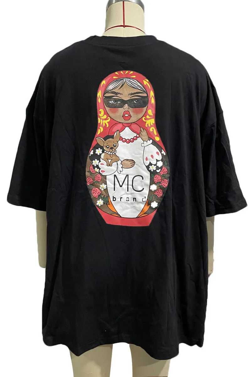 TM0260 Graphic Oversized Tee