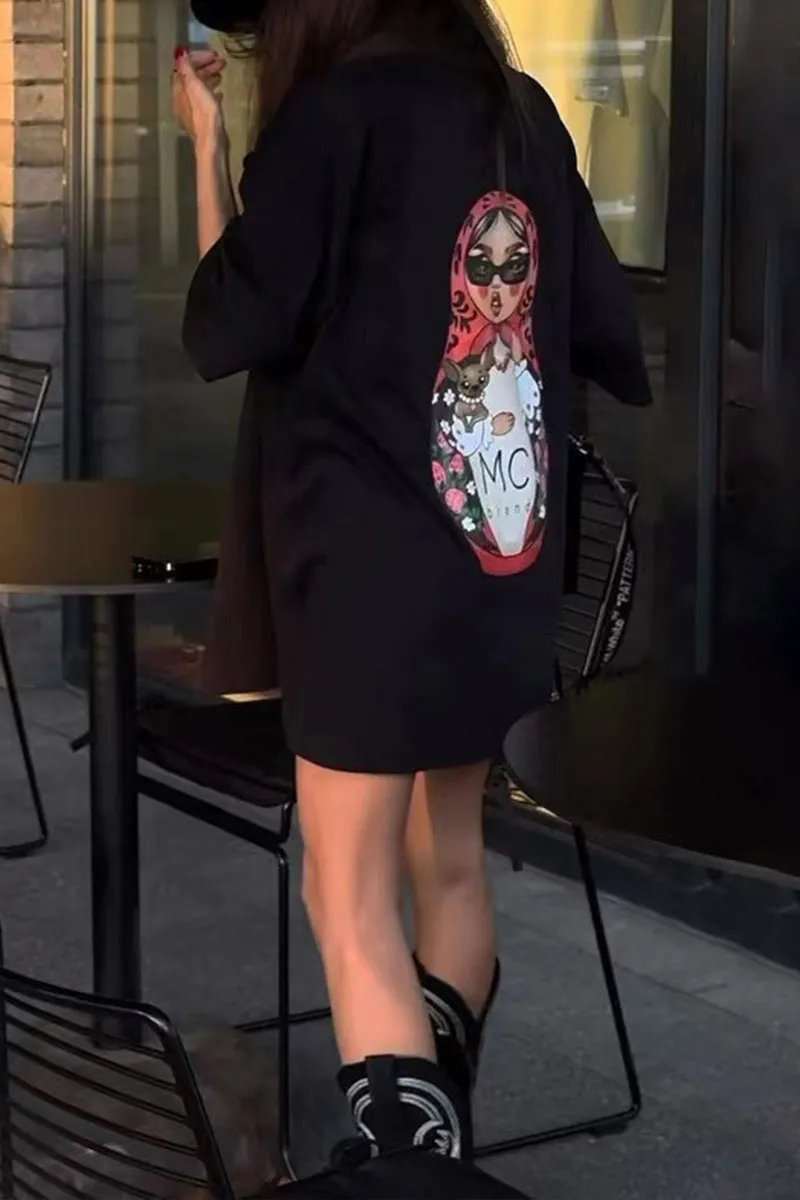 TM0260 Graphic Oversized Tee
