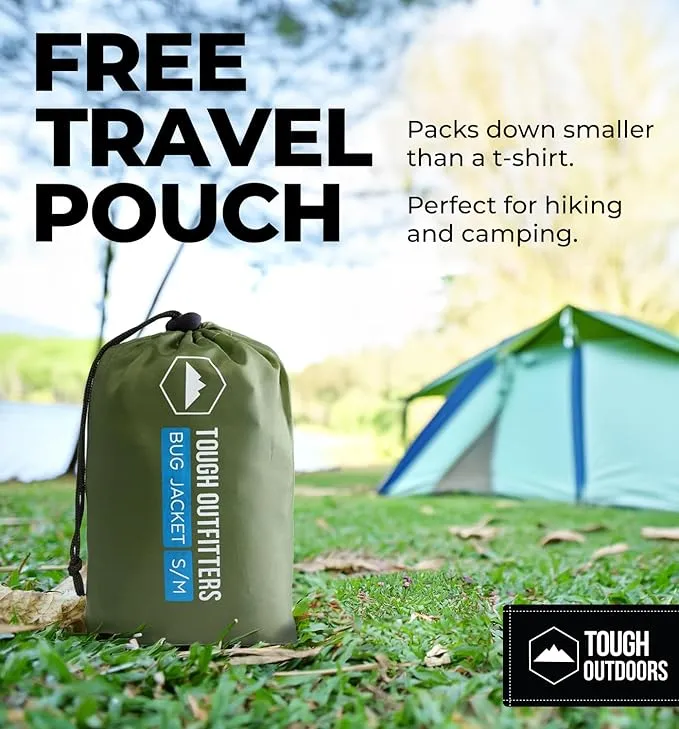 Tough Outdoors Mosquito Pants - Net Bug Mesh Pants for Outdoor Protection from Bugs, Flies, Gnats, No-See-Ums & Midges - For Men & Women - w/Free Carry Pouch Small to Medium - Pants Only