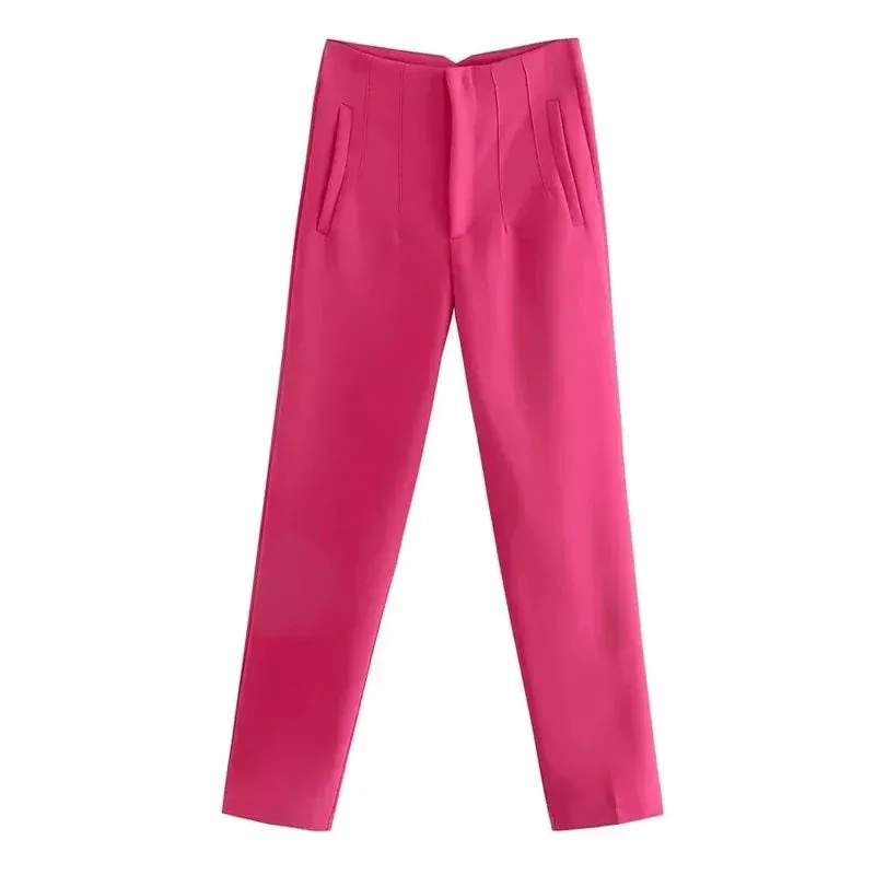 TRAF Fashion High-Waist Pencil Pants for Women