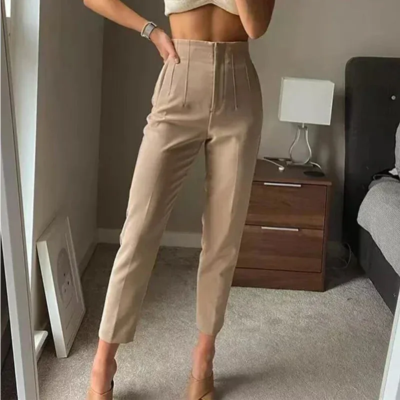 TRAF Fashion High-Waist Pencil Pants for Women