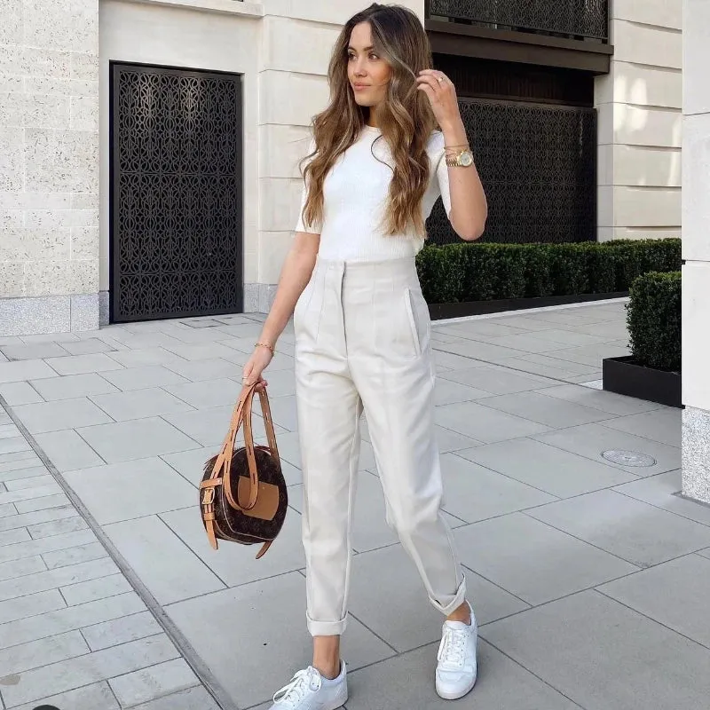 TRAF Fashion High-Waist Pencil Pants for Women