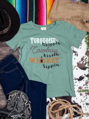 Turquoise Drippin' Tee