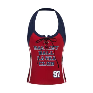TX218 retro trend 2025 summer high-end niche design hot girl clothing thin women's neck vest