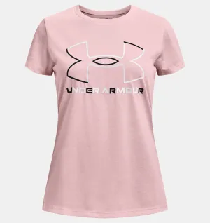 Under Armour Girls Big Logo Twist SS Tee