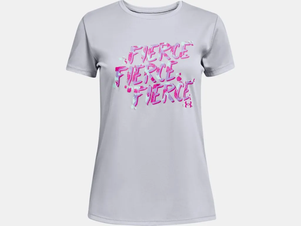 Under Armour Girls' UA Verbiage Short Sleeve