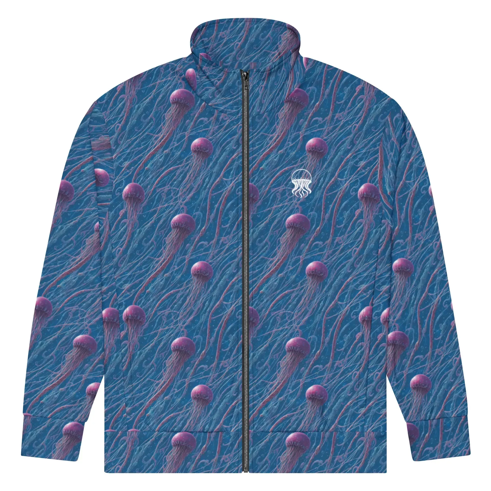 Unisex track jacket - Blue and Violet Jellyfishes