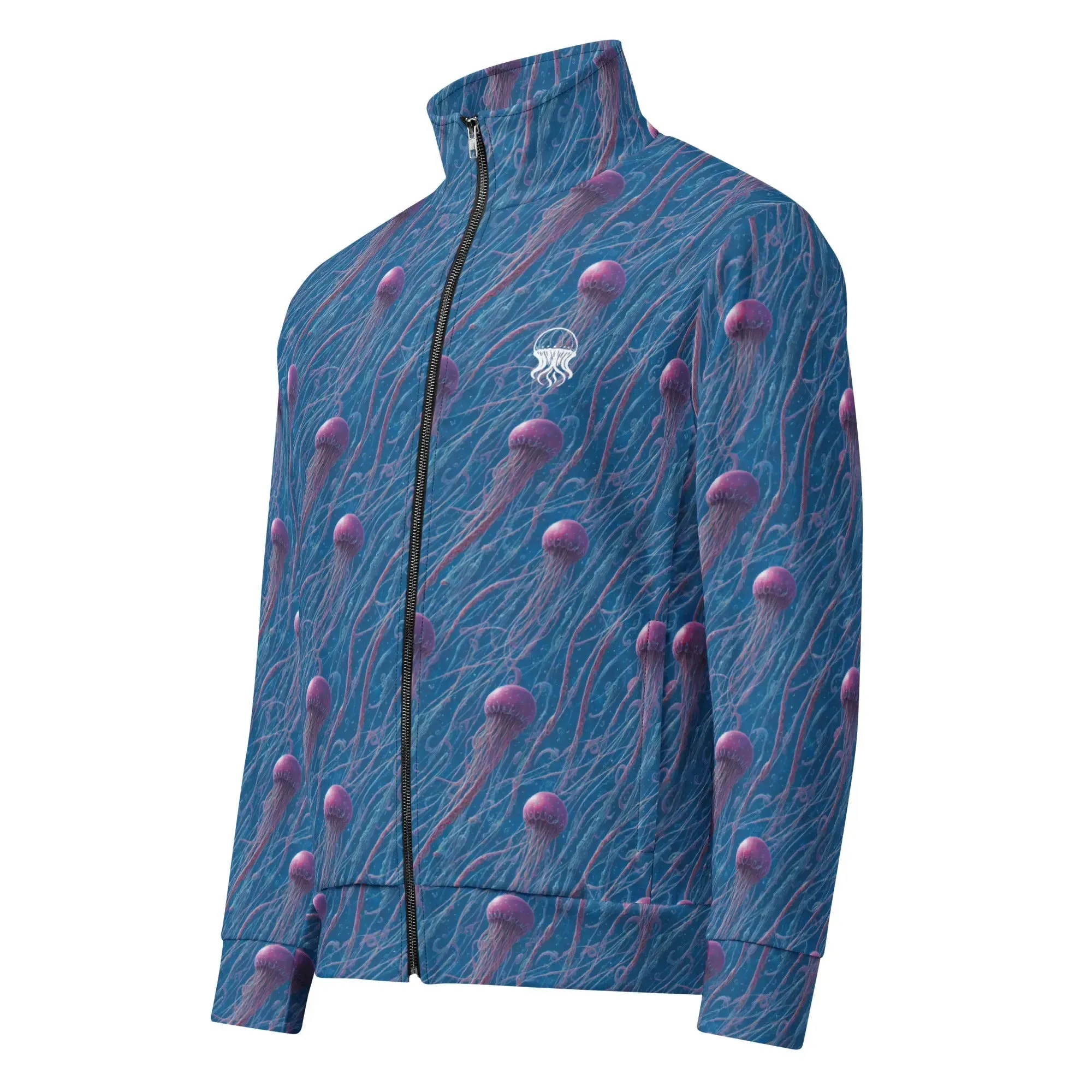 Unisex track jacket - Blue and Violet Jellyfishes