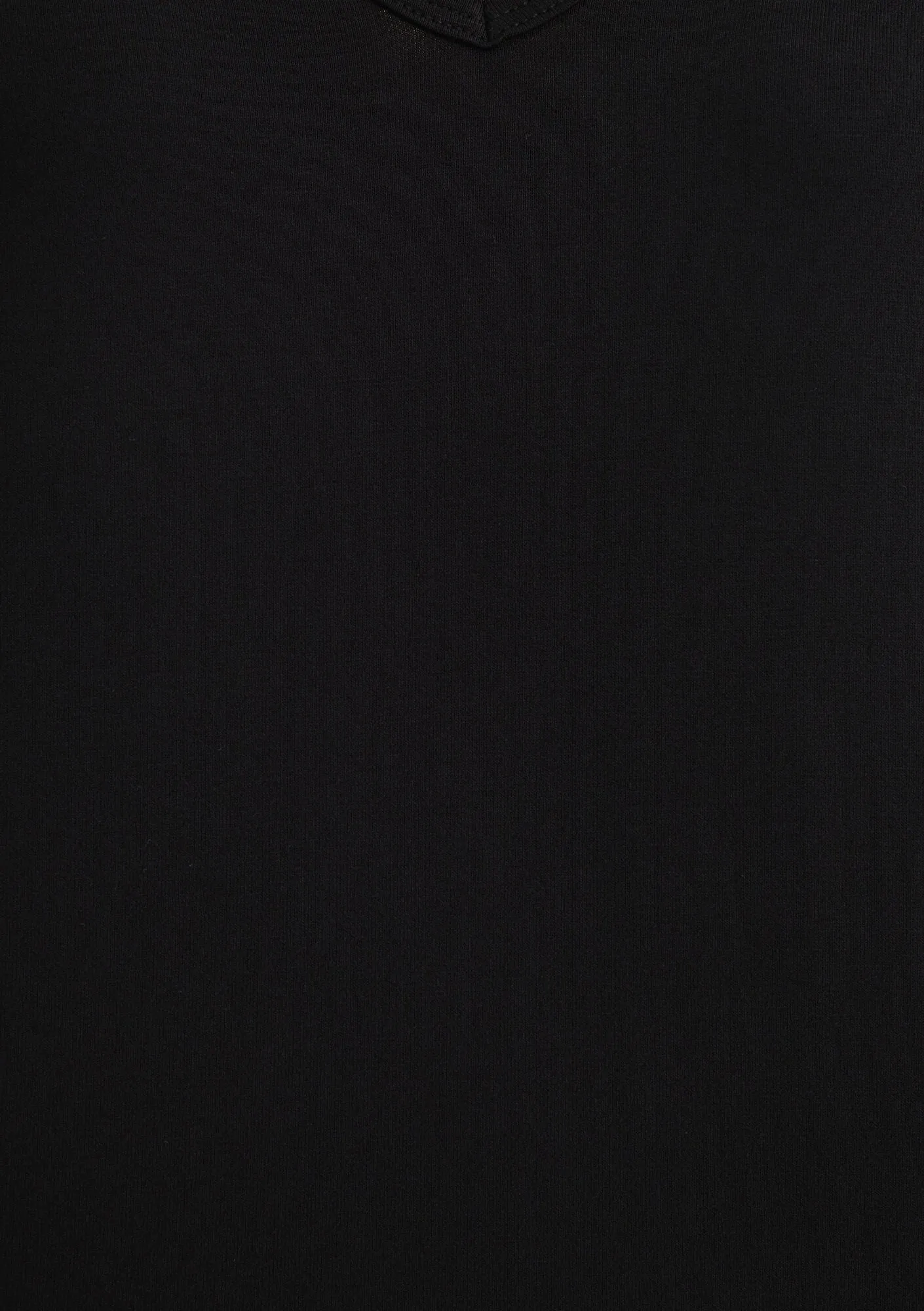 V Neck Black Basic T-Shirt