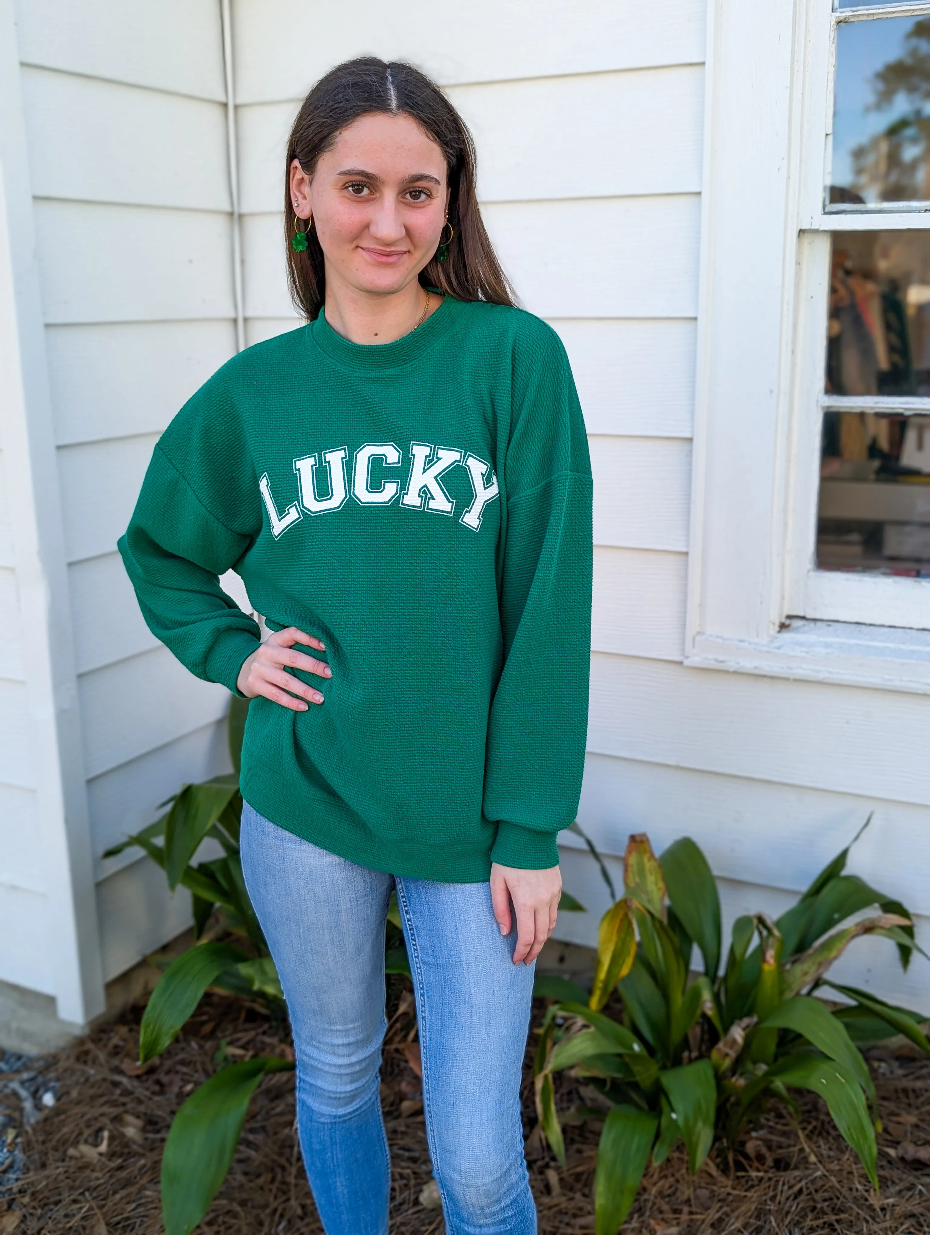 Varsity Lucky Stencil Sweatshirt