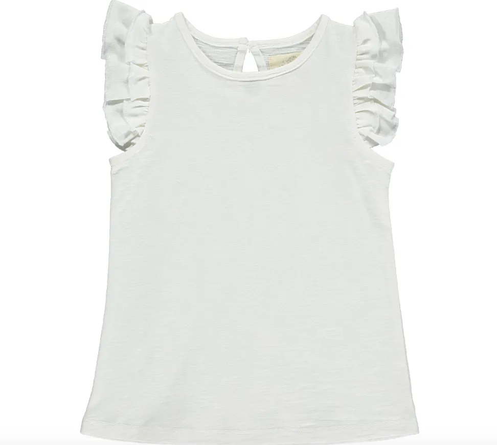 Vignette Pam Ruffle Tee Ivory