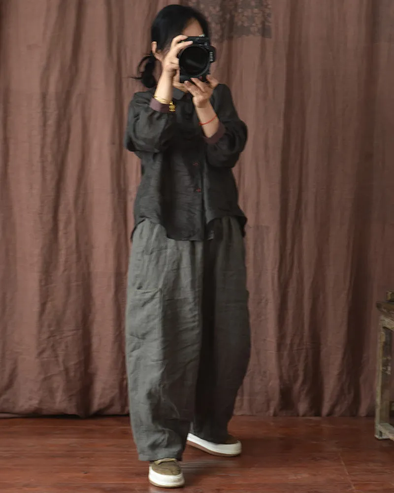 Vintage Comfort Wide-Leg Pants
