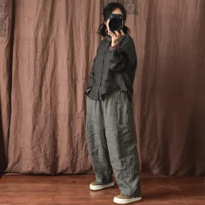 Vintage Comfort Wide-Leg Pants