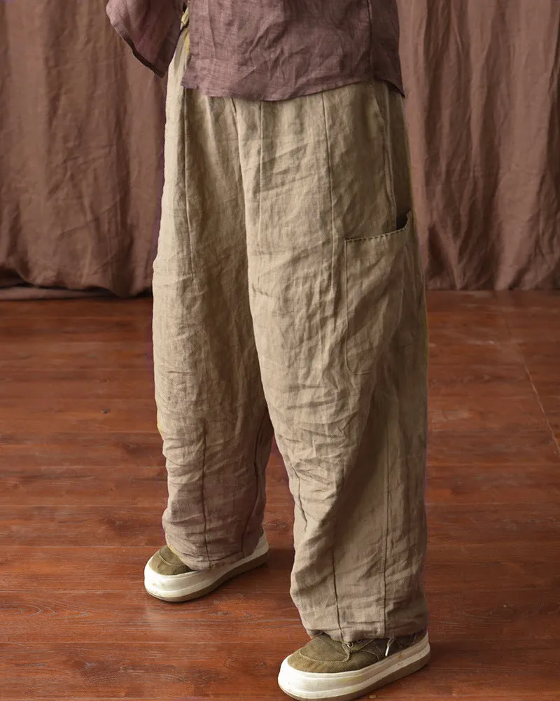 Vintage Comfort Wide-Leg Pants