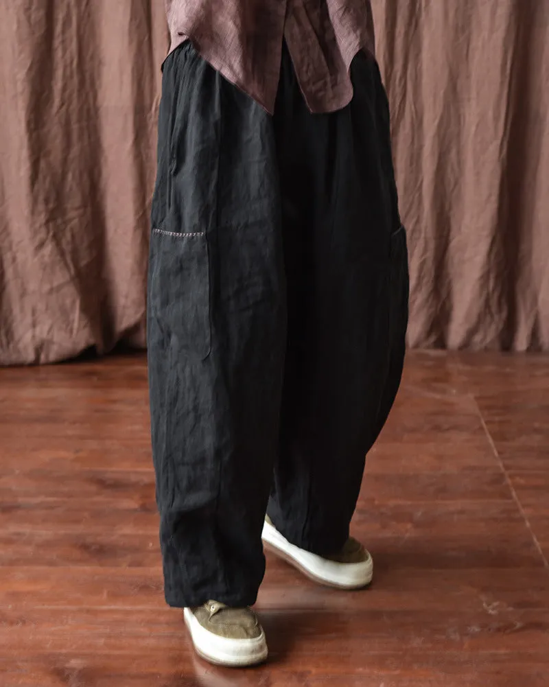 Vintage Comfort Wide-Leg Pants