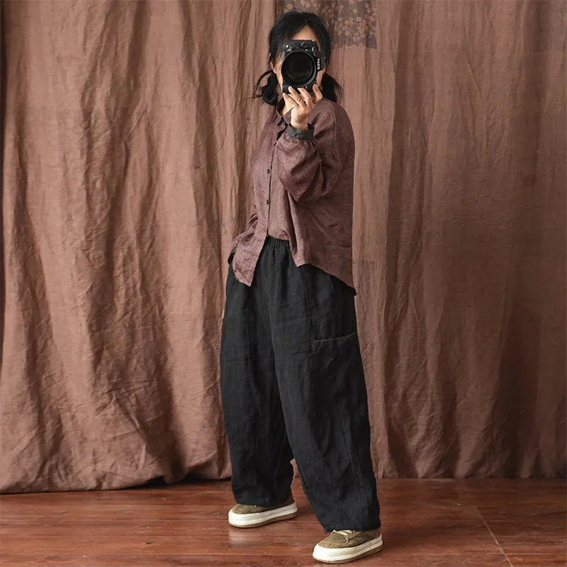 Vintage Comfort Wide-Leg Pants