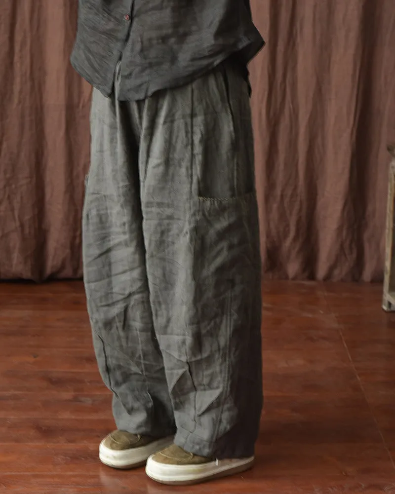 Vintage Comfort Wide-Leg Pants