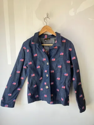 Vintage Style-Rite Denim Jacket with American Flags