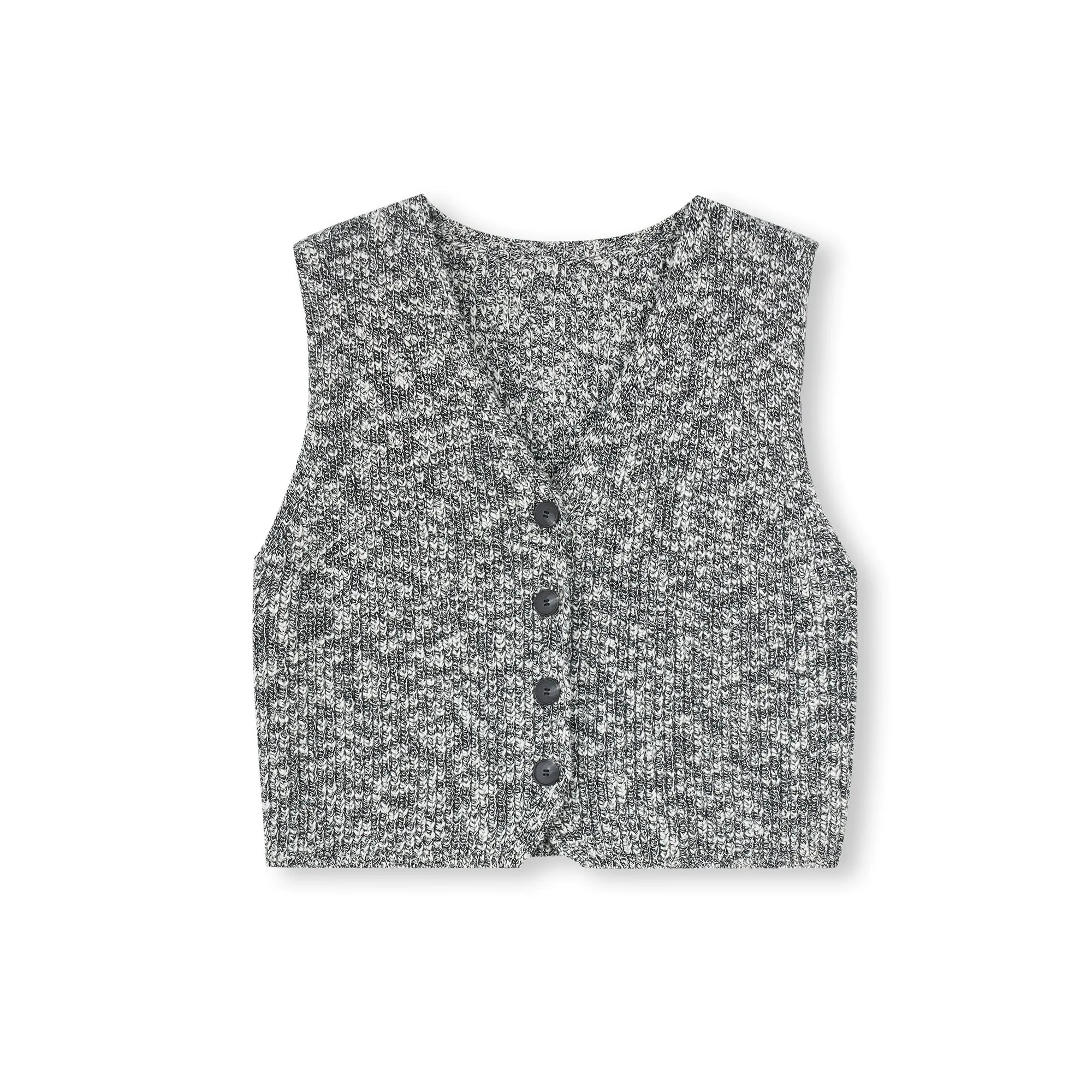 Vintage Texture Knitted Vest