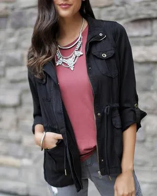 Washed Tencel Cargo Jacket
