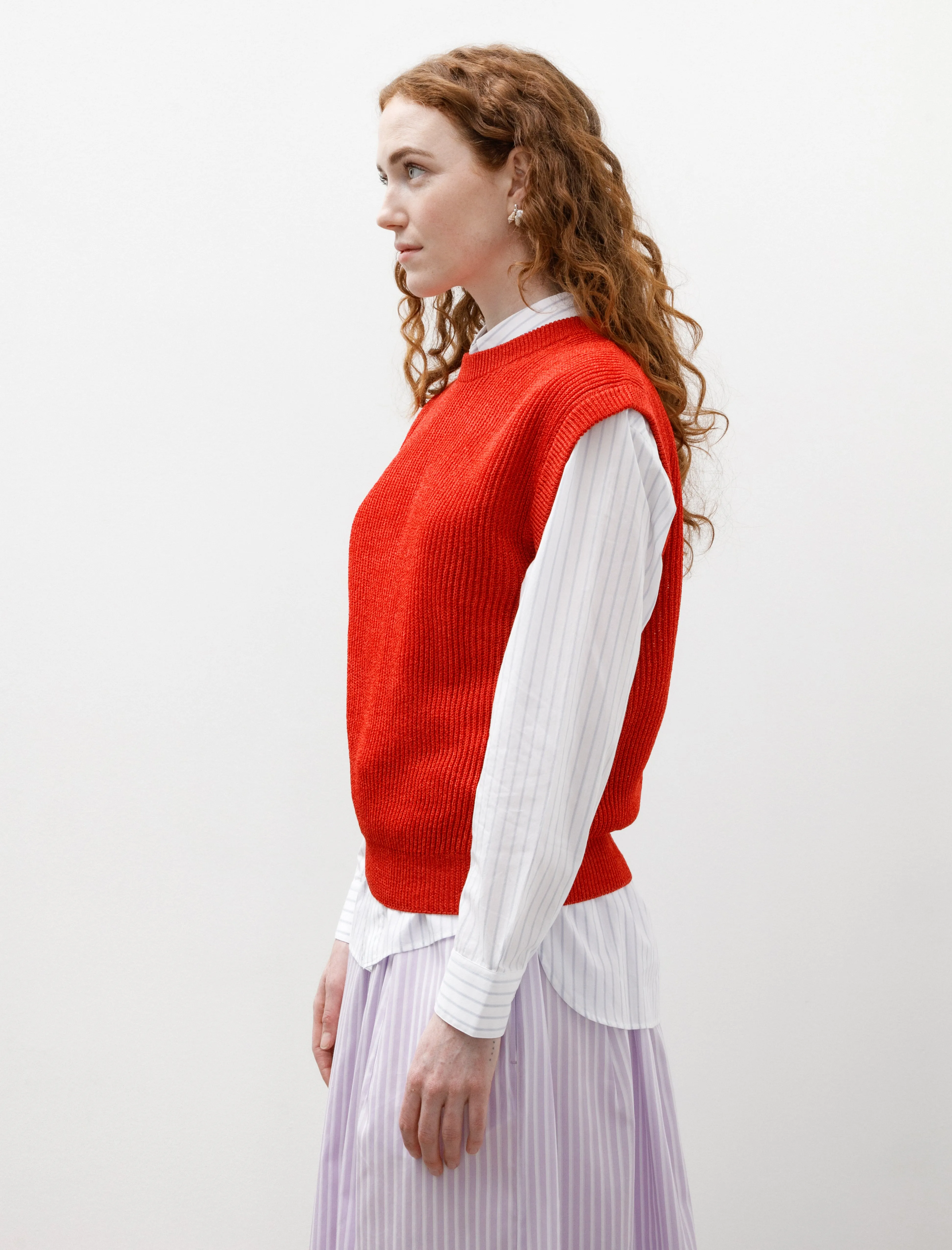 Washi Paper Gilet Red