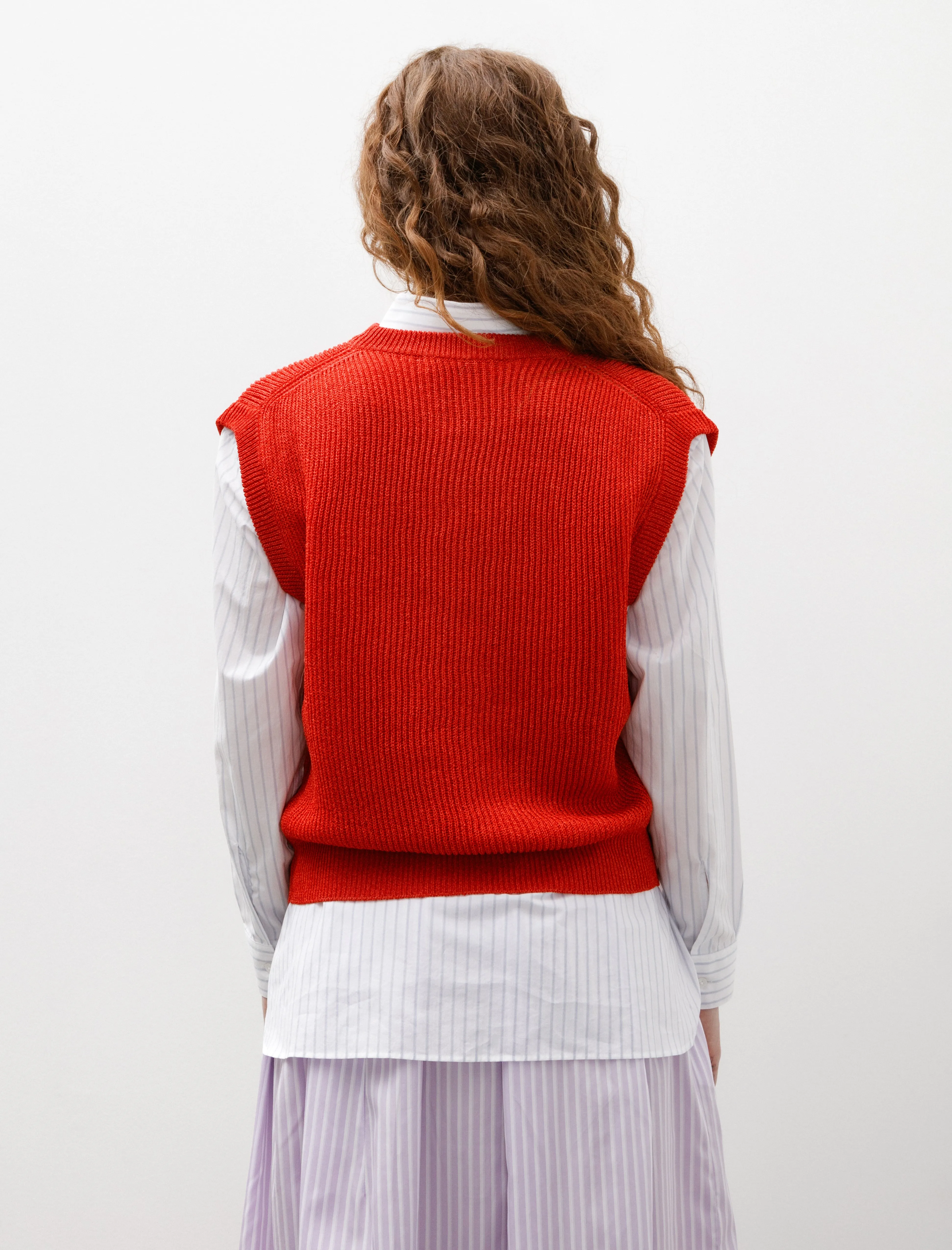 Washi Paper Gilet Red